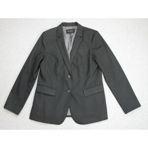 Banana Republic Blazer Womens 12 Black Stretch 2 Buttons Jacket
